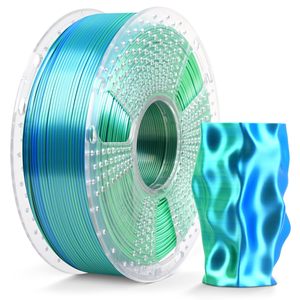 Filament d'imprimante 3D 1,75 mm 1 kg, filament PLA à changement de couleur progressif en trois couleurs, filament à texture soyeuse - Product Image 1