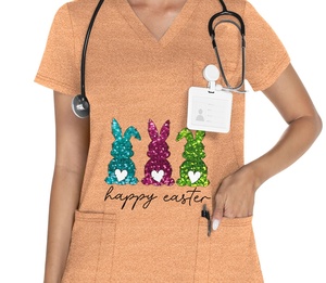 Camicie da infermiera alla moda e pratiche da donna con Design elasticizzato e tessuto facile da pulire - Product Image 5