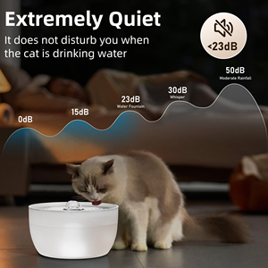 เครื่องให้น้ำดื่มอัตโนมัติแบบเงียบพิเศษ 3 ลิตร วัสดุสแตนเลส สำหรับสัตว์เลี้ยงขนาดเล็ก สุนัข แมว - Product Image 3