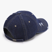 Casquette de baseball personnalisée en denim vierge usée unisexe en tissu denim vieilli chapeau de papa luxe casquette en jean bleu délavé Gorras