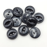 Boutons à coudre personnalisés en résine électroplaquée noire brillante à 2 trous pour vêtements, accessoires de couture DIY, couleur de placage personnalisée
