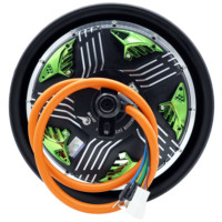 Motor DC Brushless DKYS 72V 12"40H3000W Magnet Permanen Tahan Air IP67 Hemat Energi Motor Sepeda Listrik Hijau