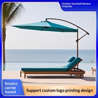 Parasol romain en fer forgé à 8 baleines avec design moderne pour cour, balcon et usage de loisirs
