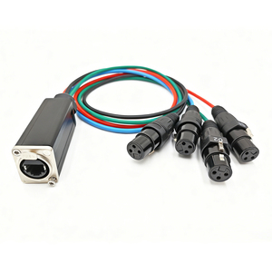 25cm RJ45 4 Kanallı 3 Pinli XLR Altın Kaplama Alüminyum Kılıflı 1080p Ses/DMX Ağ Kablosu Uzatıcısı Sahne Ses ve Işıklandırma Sistemleri için - Product Image 2