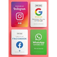 Carte de visite NFC pour les réseaux sociaux (Facebook, TikTok), carte RFID à puce, carte NFC pour les avis Google