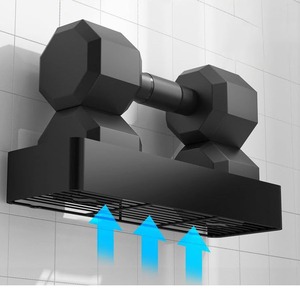 Custom Dark Brown <b>Wall</b> Mounted Bathroom <b>Shelf</b> Set 2 Tier Rectangular Durable Storage Rack For Toiletries - Product Image 4