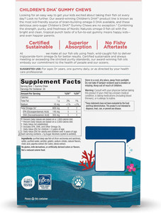 Gommes à mâcher sans sucre pour enfants avec DHA, soutien cérébral et immunitaire, fabricant OEM, huile de poisson Oméga <span class=keywords><strong>3</strong></span>, saveur Punch Tropical, 600mg, à croquer - Product Image 3