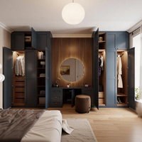 Armoire de chambre à coucher BALOM personnalisée, armoire à vêtements en bois moderne de luxe, Kleider Schrank, avec coiffeuse