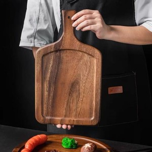 Rettangolo rotondo sud americano noce legno <span class=keywords><strong>Pizza</strong></span> Board con manico taglieri di <span class=keywords><strong>pane</strong></span> per Coffee Shop Resturanut - Product Image 4