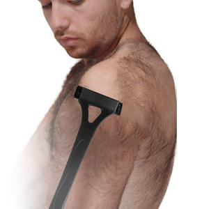 <span class=keywords><strong>Rasoir</strong></span> arrière manuel à poignée ergonomique établi en usine pour hommes outil d'épilation Portable en acier inoxydable à longue poignée pliable - Product Image 2