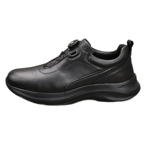 Men's Genuine Cow Leather Walking Shoes <b>Round</b> <b>Toe</b> Breathable Mesh Lining Rubber Outsole Low <b>Heel</b> Rotation Buckle Casual Sport - Product Image 5