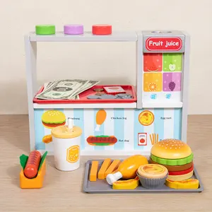 2023 CPC jogar casa hambúrguer loja simulação caixa registradora batatas fritas pão bebida vending machine fingir brinquedos