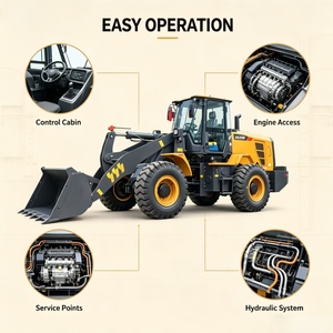 Livraison Gratuite Direct Usine Chargeuse sur Pneus XC936 XC938 avec Godet <span class=keywords><strong>de</strong></span> 1,8 m³ et Charge Nominale <span class=keywords><strong>de</strong></span> 3,3 T pour la Construction et l'Agriculture - Product Image 5
