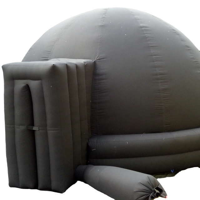 Dia 5M Movie Portable Planetarium Inflatable Air Dome Projection Cinema Tent Ribbed Black Dome