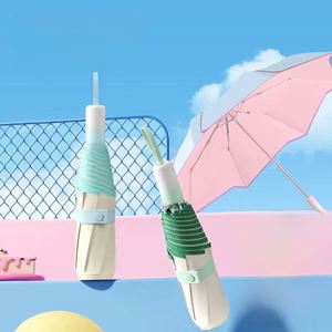 Parapluie pliant OEM personnalisé avec logo, mini parapluie anti-UV et anti-pluie en forme de fleur, couleur bonbon, format de poche, idéal pour les femmes et les filles, cadeau parfait. - Product Image 2