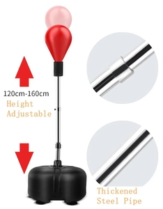 Sac de frappe de boxe OEM réglable en hauteur, cible de réflexe de boxe solide, grande base, ballon de vitesse <span class=keywords><strong>avec</strong></span> ventouses B - Product Image 4