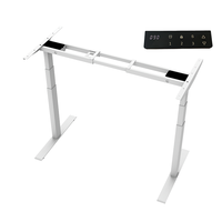 Cadre de bureau réglable en hauteur à double moteur, ergonomique et intelligent, en acier inoxydable, à 3 niveaux, pour bureau moderne