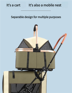<span class=keywords><strong>Passeggino</strong></span> per animali domestici doppio cani gatti passeggini trasportino doppio <span class=keywords><strong>passeggino</strong></span> per animali domestici multistrato ampio spazio staccabile <span class=keywords><strong>separabile</strong></span> - Product Image 4