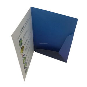 Chất lượng cao nhà máy in làm <span class=keywords><strong>Manila</strong></span> dập nổi giấy trình bày thư mục tùy chỉnh Cmyk in ấn giấy thư mục - Product Image 2