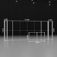 Stand d'exposition modulaire en aluminium ultra-portable 10x20 pieds, léger, résistant aux intempéries, avec valise à roulettes, facile à monter en intérieur