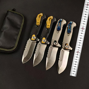 Nouveau modèle de couteau pliant en acier D2 de qualité supérieure, manche en titane TC4, usiné CNC, anodisé, couteau de poche tactique pour le camping en plein air, outil EDC - Product Image 6
