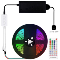 Contrôleur de bande LED USB RGB TRX avec indice de protection IP20, 5-24V réglable, WS2812B SPI pour la domotique intelligente, PVC Epistar