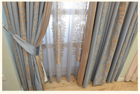 2022 nouveaux rideaux personnalisés de broderie de velours bleu et Beige pour salon chambre rideaux de velours néo-classiques rideaux de luxe