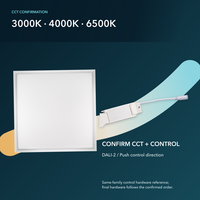 Panneau lumineux LED 3CCT 600x600 40W DALI-2 Push pour projets commerciaux de plafonds