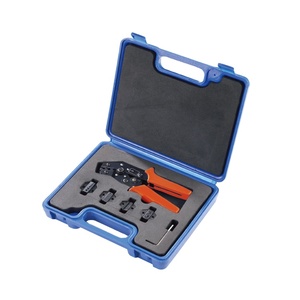 Tools Crimping <b>Pliers</b> <b>Set</b> SN0725-5D1 Industrial Grade High Carbon Steel Black Oxide Finish Plastic Handle Wire Crimping Tool Kit - Product Image 1
