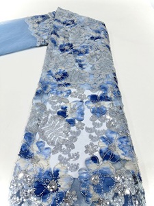 2024 Nouveaux tissus de mariage en polyester Couture Tissu tricoté brodé à la main avec <span class=keywords><strong>Verity</strong></span> of Dress - Product Image 2