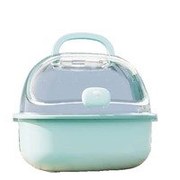 Cage de transport pour hamster en plastique, sûre, portable, grand espace, transparente, panoramique, pour usage intérieur, style dessin animé, boîte pour animaux de compagnie, vente en gros