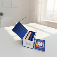 Jeu de cartes de tarot oracle avec boîte cadeau magnétique rigide, impression couleur et guide pour la divination et la lecture spirituelle, vente en gros