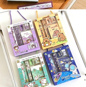 Juego de 6 Piezas de Papelería con Diseño de Capibara de Dibujos Animados, Borrador Kawaii, Sacapuntas, Útiles Escolares para Niños y Estudiantes - Product Image 4