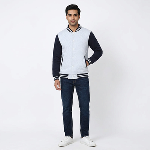 Veste universitaire d'hiver pour homme FINER THREADS avec col montant, fermeture à boutons recouverts, broderie personnalisée du logo sur le devant, 100% coton - Product Image 1