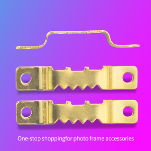 X0909 TS-K074 Crochets de suspension à dents de scie pour cadres, 1000 pièces, <span class=keywords><strong>2</strong></span> trous, avec vis, finition fer zingué, pour toiles - Product Image 1