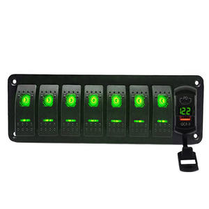 <span class=keywords><strong>8</strong></span> gang Rocker chuyển đổi bảng điều khiển-<span class=keywords><strong>12</strong></span> V/24V không thấm nước biển hộp điều khiển với QC3.0 + pd3.0 kép USB sạc cho xe ô tô, xe tải & thuyền - Product Image 2