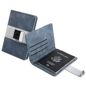 2024 Travel PU Leather Passport Cover Card Holder Wallet Porta Pasaporte Logo Custom Sublimation Rfid Passport Holders Fashion