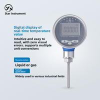 CWDZB3 Industrial Thermometer High-Precision Pt100 Temperature Sensor Transmitter Built-in Battery LCD Display Stainless OEM ODM