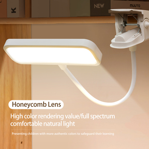3-Mức Độ Sáng Có Thể Sạc Lại Led Bàn Đèn Clip Kẹp Mới Lạ Bóng E26 Cơ Sở Thay Đổi Độ Sáng Bảng Ánh Sáng Cho Bàn Giường Bảng Cạnh - Product Image 3