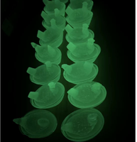 Mini poule en verre lumineuse sur un nid avec couvercle amovible, cadeaux de Pâques, artisanat en verre créatif