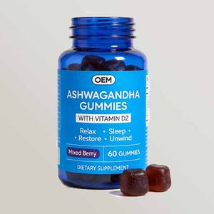 Gummies à la saveur naturelle pour enfants, Ashwagandha, sommeil, relaxation, complément végétalien pour soulager le stress, pour enfants, adolescents et adultes - Product Image 2