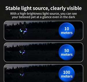 Nuevo Collar con Iluminación LED para Mascotas, Versión con Carga USB, Correa de Nailon con Revestimiento de PVC, Accesorio para Perros - Product Image 4
