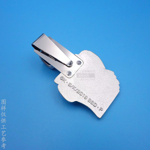 Custom Metal Pen <b>Clip</b> 45mm Electroplated <b>Spring</b> Stationery Durable Zinc Alloy Fastener - Product Image 2