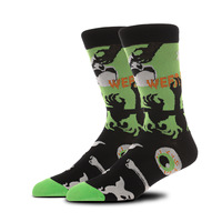 Nouvelles chaussettes de costume en coton jacquard surdimensionnées pour Halloween 2024, chaussettes colorées, amusantes et originales pour hommes