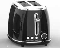 Ensembles Bouilloire et Grille-Pain Électriques Noirs en Acier Inoxydable Design Rétro Élégant