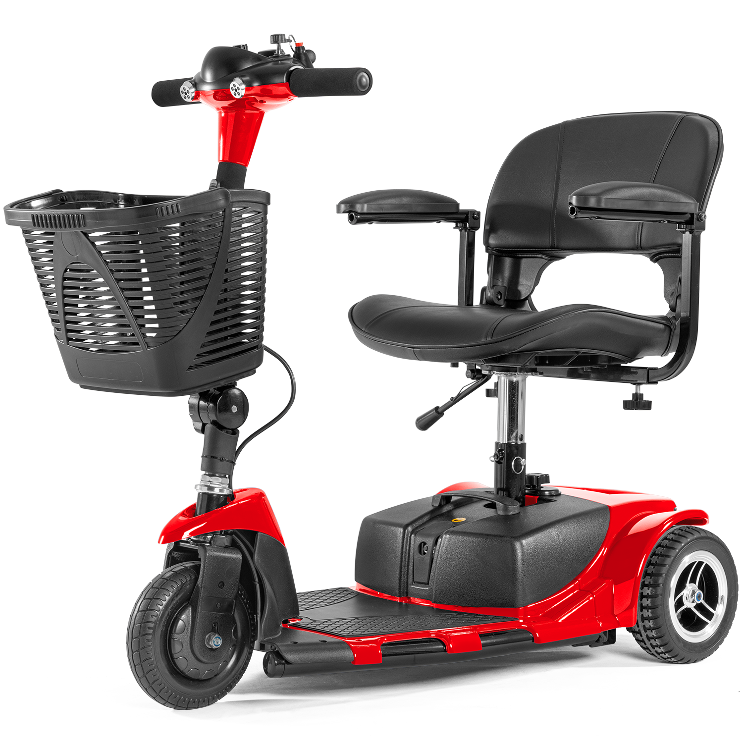 Lightweight 3-Wheel Foldable Mobility Scooter for Adults/Seniors with Long-Last Battery & Removable Basket Handicapped Scooters