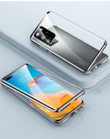 Étui à rabat magnétique 360 avec Protection d'écran intégrée pour Huawei P40 Pro avec Protection d'objectif d'appareil photo