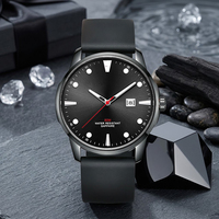 Montre d'affaires pour hommes, bracelet en cuir, cadran minimaliste, affichage de la date, montre-bracelet à quartz étanche, cadeau pour la Saint-Valentin