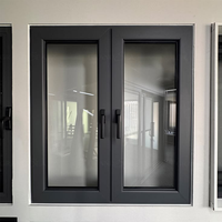 Fenêtres et portes à battants AOSTTER modernes en alliage d'aluminium à rupture de pont thermique, double vitrage insonorisé pour cuisine résidentielle
