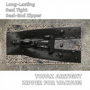 Cierre hermético con cremallera de extremo cerrado, deslizador reversible, dientes de nailon y cinta de TPU para bolsas de almacenamiento al vacío - Product Image 2